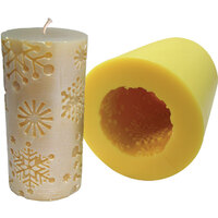 MOLD SNOWFLAKE CYLINDER CANDLE